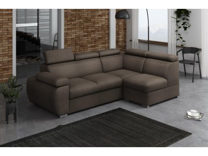 Sedací souprava Bodie VII pravá hnědá