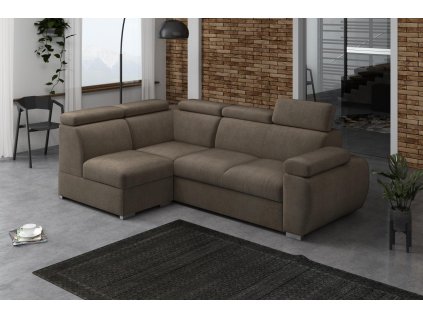 Sedací souprava Bodie VII levá hnědá