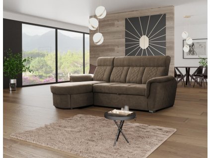 Sedací souprava Billy uni otoman hnědá