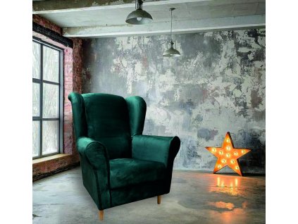 Relaxační křeslo ušák André zelené