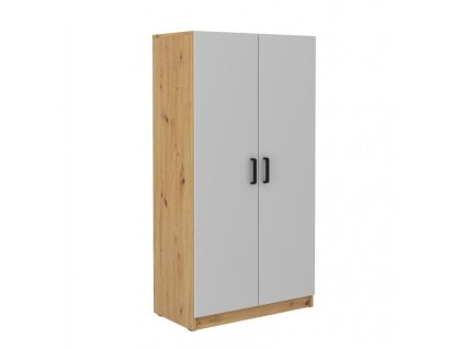 Skříň s věšákem Matylda 108 sv.šedá/dub artisan