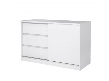 Komoda Simplicity 207 bílý lesk