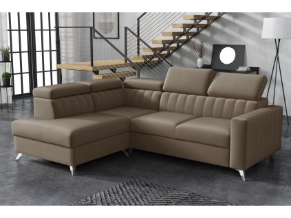 Sedací souprava Mildred III levá hnědá