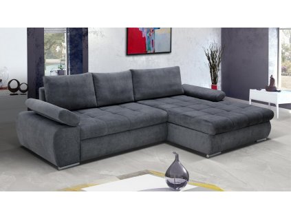 Sedací souprava Ingeborg pravá tmavě šedá