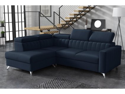 Sedací souprava Mildred Premium III levá tmavě modrá