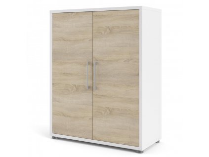 Skříňka Office 80400/134 bílá/dub sonoma