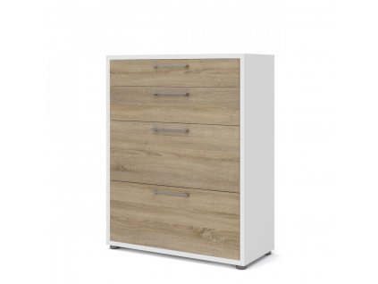 Skříňka Office 80400/158 bílá/dub sonoma