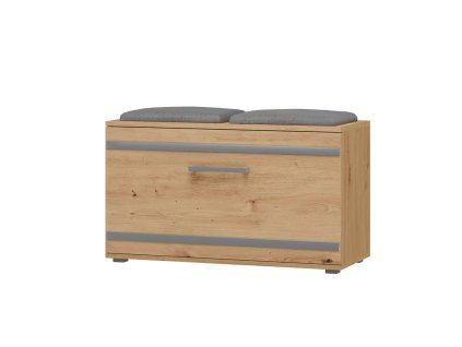 Botník se sedákem Granát dub artisan