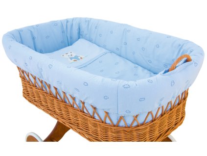 Souprava do košíku pro miminko - Scarlett Méďa - modrá