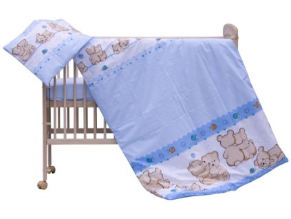 Povlečení do postýlky 2dílné - Scarlett Matěj - modrá 100 x 135 cm