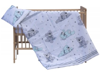 Povlečení do postýlky 2dílné - Scarlett Patrik - tyrkysová 100 x 135 cm