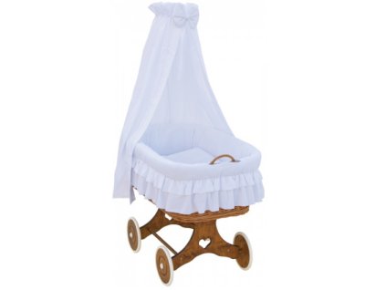 Nebesa nad košík pro miminko a kolébky - Scarlett Martin - bílá