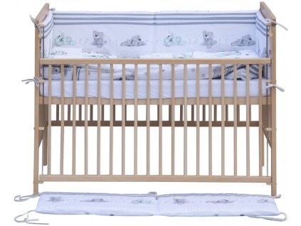 Povlečení do postýlky 10dílné - Scarlett Patrik - tyrkysová 100 x 135 cm