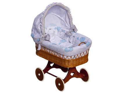 Boudička ke košíku pro miminko - Scarlett Gusto - modrá