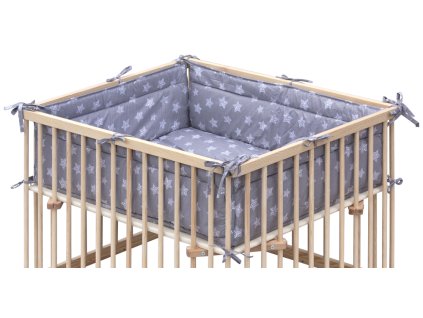 Matrace Scarlett Hvězdička do ohrádky Honzík a Tofa - šedá, 98 x 78 cm