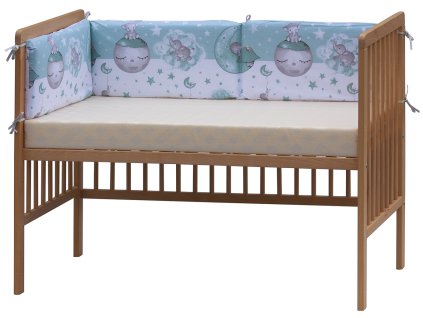 Mantinel do postýlky 4dílný - Scarlett Lucy - 180 x 30 cm - tyrkysová