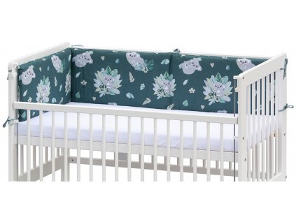 Mantinel do postýlky 4dílný - Scarlett Gata - 180 x 30 cm - zelená