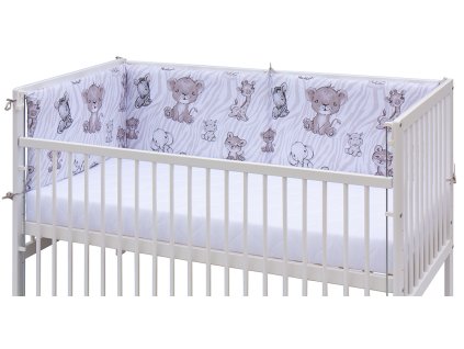 Mantinel do postýlky 4dílný - Scarlett Fera - 210 x 40 cm - béžová