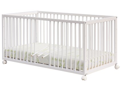 Dětská postýlka Scarlett Kombi s vyndavacími příčkami buk - bílá 140 x 70 cm