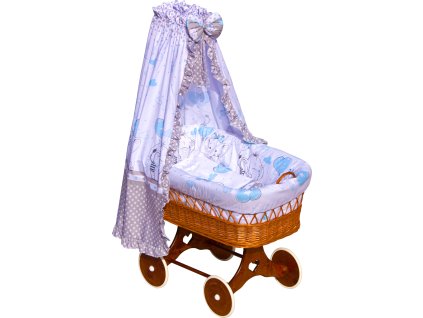 Košík pro miminko s nebesy Scarlett Gusto - modrá