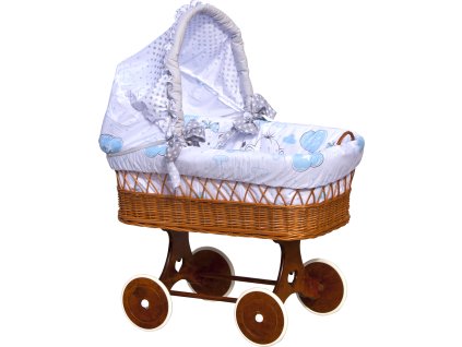 Košík pro miminko s boudičkou Scarlett Gusto - modrá