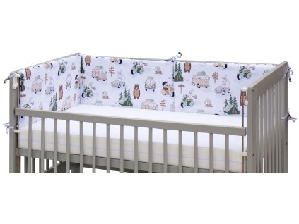 Mantinel do postýlky 4dílný - Scarlett Fany - 180 x 30 cm - béžová