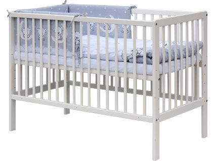 Dětská postýlka s kompletní výbavou Scarlett120 x 60 cm - Toro - šedá