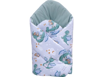 Zavinovačka růžek Scarlett Dino - tyrkysová