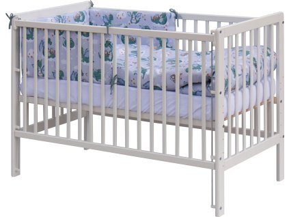 Dětská postýlka s kompletní výbavou Scarlett 120 x 60 cm - Dino - tyrkysová