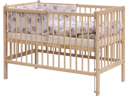 Dětská postýlka s kompletní výbavou Scarlett 120 x 60 cm - Dino - béžová