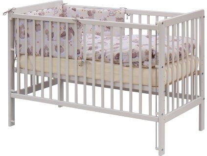 Dětská postýlka s kompletní výbavou Scarlett 120 x 60 cm - Dino - béžová