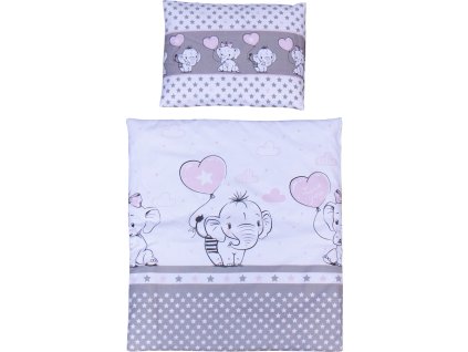 Set peřinka a polštař do kočárku Scarlett Gusto - růžová