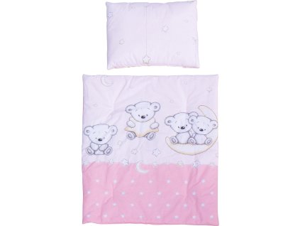 Set peřinka a polštař do kočárku Scarlett Toro - růžová