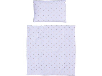 Set peřinka a polštař do kočárku Scarlett Hvězdička - béžová