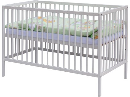 Dětská postýlka s kompletní výbavou Scarlett 120 x 60 cm - Mráček - zelená