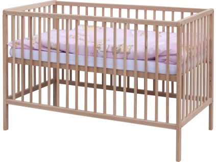 Dětská postýlka s kompletní výbavou Scarlett 120 x 60 cm - Mráček - růžová