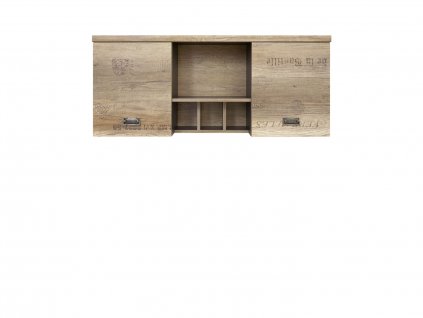MALCOLM závěsná skříňka SFW2D dub canyon monument s potiskem 3D/šedý wolfram