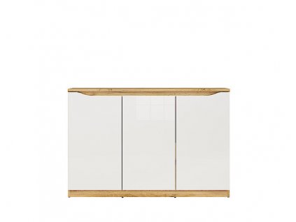 NUIS komoda KOM3D dub wotan/bílý lesk