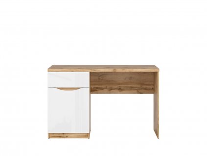 NUIS psací stůl BIU1D1S dub wotan/bílý lesk