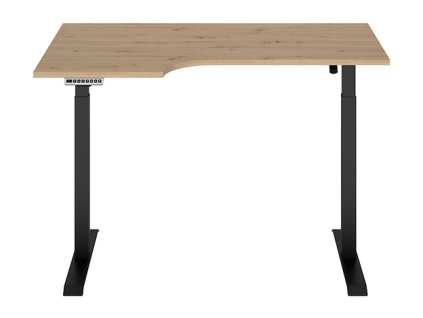 Psací stůl rohový SPACE OFFICE BIU/140/90/B/levý (elektrické polohování) dub artisan