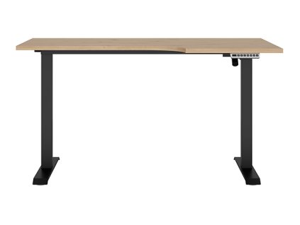 Psací stůl rohový SPACE OFFICE BIU/140/90/B/pravý (elektrické polohování) dub artisan