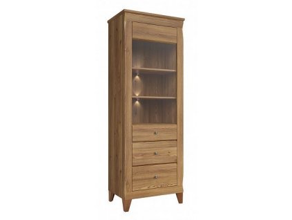 Vitrína BERGEN REG1W2S modřín sibiu zlatý