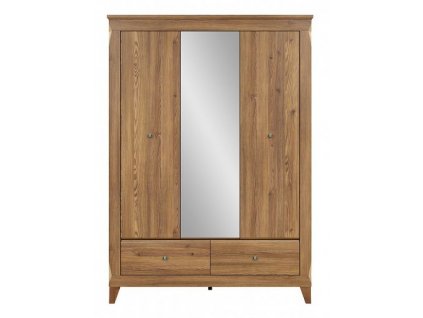 Šatní skříň BERGEN SZF2D1M2S modřín sibiu zlatý