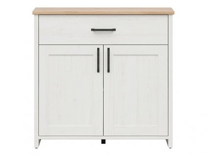 LOKSA komoda KOM2D1S borovice bílá anderson