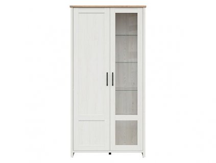 LOKSA vitrína REG1D1W  borovice bílá anderson