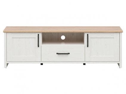 LOKSA televizní stolek RTV2D1S borovice bílá anderson