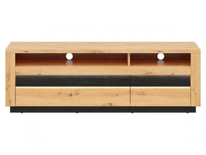 OSTIA televizní stolek RTV2S dub artisan/černý lesk