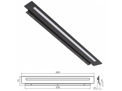 lož.KASSEL osvětlení  PST/270/218 OPCJA černý mat/bílá neutral (OSVĚTLENÍ ke skříni SZF/270)