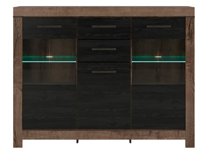 BALIN vitrína KOM1D2W2S dub monastery/dub černý