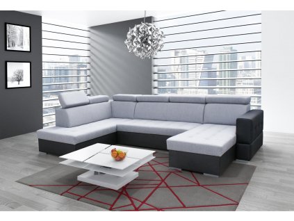 Sedací souprava Soft U pravá hnědá